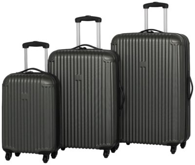 IT Luggage Hard 4 Wheel Large Suitcase - Grey.